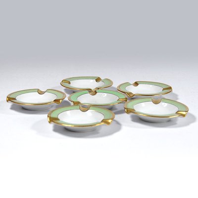 Porcelain Ashtrays from Edition Christofle, Set of 6-GIW-1162435