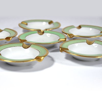 Porcelain Ashtrays from Edition Christofle, Set of 6-GIW-1162435