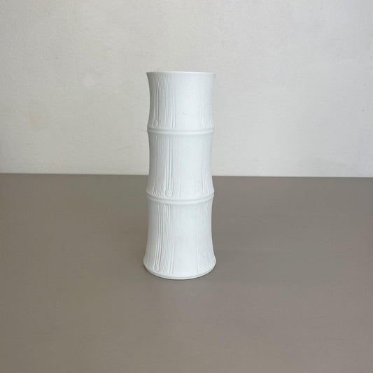 Porcelain & Bamboo Op Art Vase by Heinrich Fuchs for Hutschenreuther, Germany, 1970s