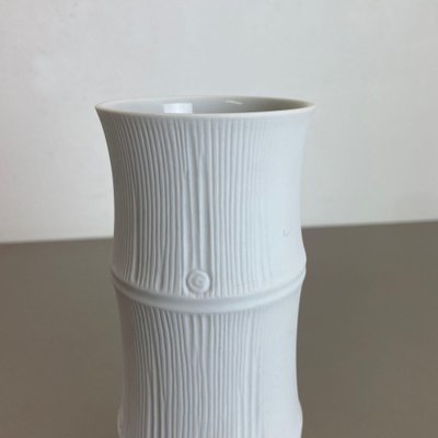 Porcelain & Bamboo Op Art Vase by Heinrich Fuchs for Hutschenreuther, Germany, 1970s-QZ-1053385