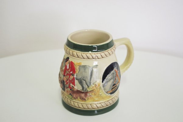 Porcelain Beer Mugs, 1980s, Set of 3-KNM-934828