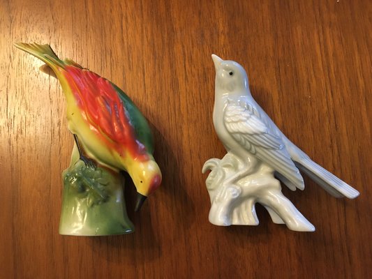 Porcelain Birds, 1950s, Set of 2-WQQ-845240