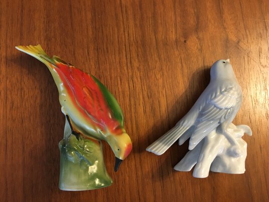 Porcelain Birds, 1950s, Set of 2-WQQ-845240