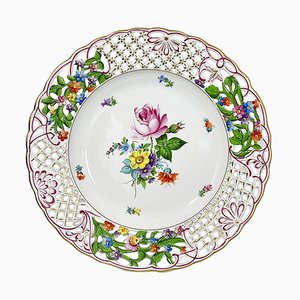 Porcelain Bouquet of Saxony Wall Decoration Plate from Herend Hungary-UCH-1224418