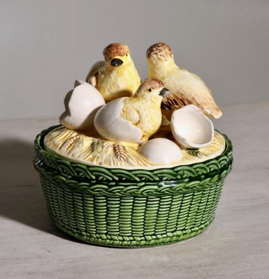 Porcelain Bowl with Baby Chickens-SA-1007547