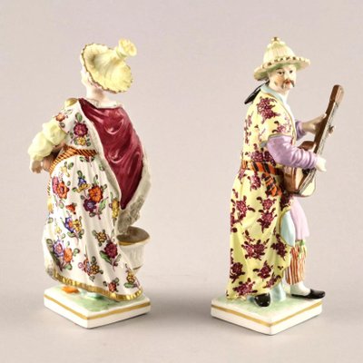 Porcelain Chinese Musicians From KPM, Set of 2-WMV-1129361