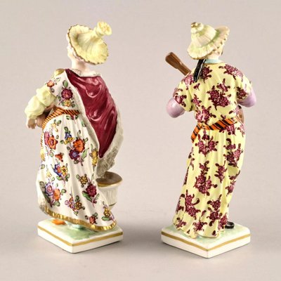 Porcelain Chinese Musicians From KPM, Set of 2-WMV-1129361