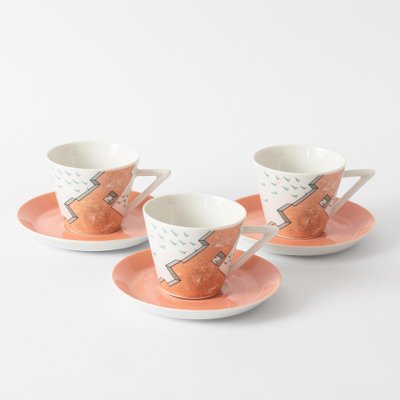 Porcelain Coffee Cups with Saucers from Winterling, 1980s, Set of 6-IXK-1444843