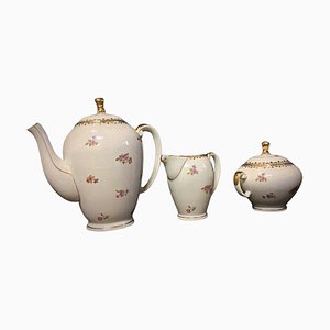 Porcelain Coffee Pot, Pitcher & Sugar Bowl from from S.E.R France, 1950s, Set of 3-JZV-2041106