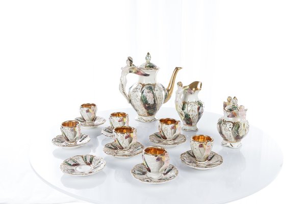 Porcelain Coffee Service, Set of 9-YSU-1309609