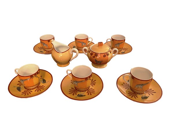 Porcelain Coffee Set from Hermès, 2000s, Set of 14-HWV-1764516