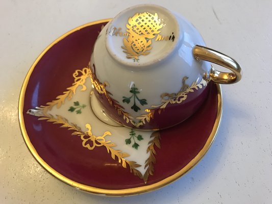 Porcelain Cup and Saucer from Bavaria, 1950s, Set of 2-WQQ-1716682