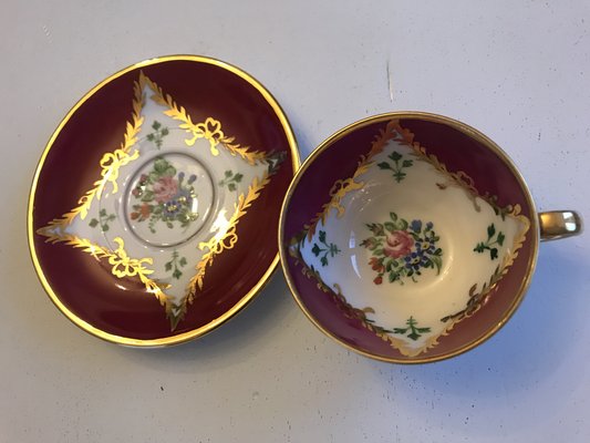 Porcelain Cup and Saucer from Bavaria, 1950s, Set of 2-WQQ-1716682