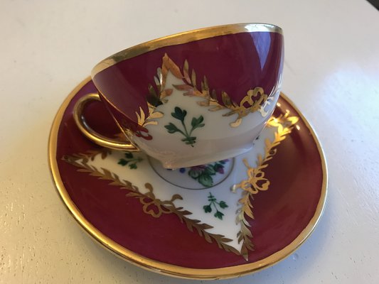 Porcelain Cup and Saucer from Bavaria, 1950s, Set of 2-WQQ-1716682