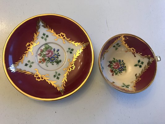 Porcelain Cup and Saucer from Bavaria, 1950s, Set of 2-WQQ-1716682