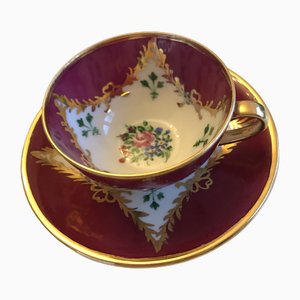 Porcelain Cup and Saucer from Bavaria, 1950s, Set of 2-WQQ-1716682