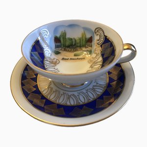 Porcelain Cup and Saucer from Bavaria, 1950s, Set of 2-WQQ-1716678