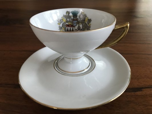 Porcelain Cup and Saucer from Geierstahl, 1950s, Set of 2-WQQ-1716672