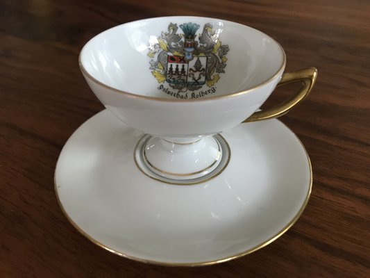 Porcelain Cup and Saucer from Geierstahl, 1950s, Set of 2-WQQ-1716672