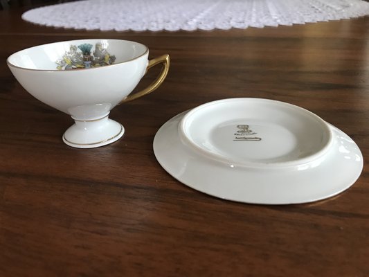 Porcelain Cup and Saucer from Geierstahl, 1950s, Set of 2-WQQ-1716672