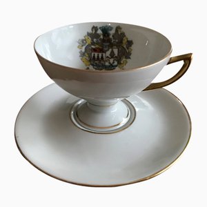 Porcelain Cup and Saucer from Geierstahl, 1950s, Set of 2-WQQ-1716672