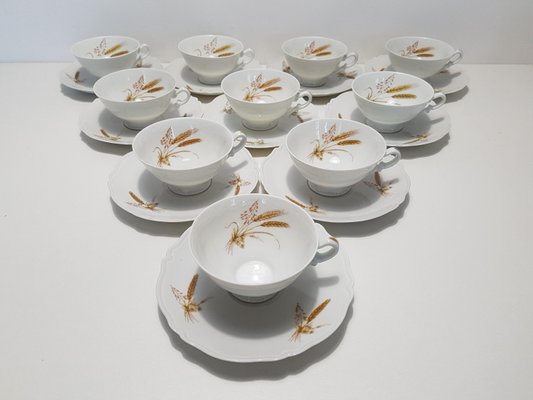 Porcelain Cups by Marcel Chaufriasse, 1960s, Set of 20-EHL-585185