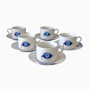 Porcelain Cups by Salvador Dali, Set of 5-GT-1145142