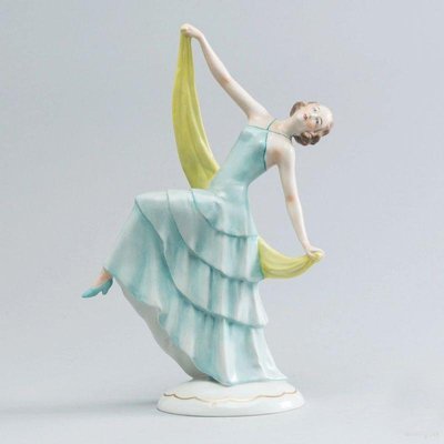 Porcelain Dancing Girl Figurine from Sitzendorf-WMV-1126912