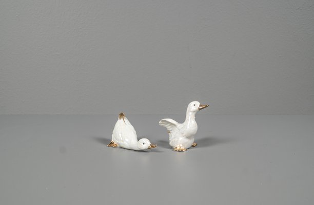 Porcelain Ducks, 1970s, Set of 2-VLO-1180211