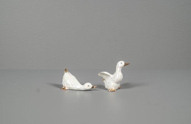 Porcelain Ducks, 1970s, Set of 2-VLO-1180211