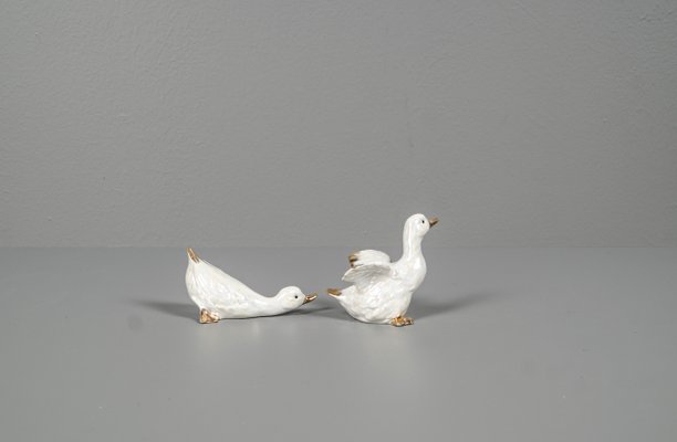 Porcelain Ducks, 1970s, Set of 2-VLO-1180211