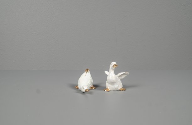 Porcelain Ducks, 1970s, Set of 2-VLO-1180211