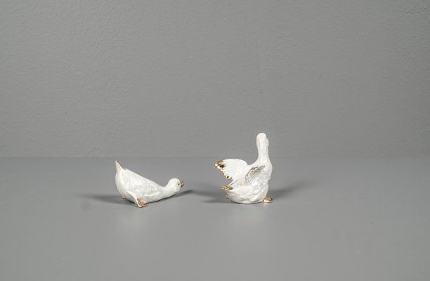 Porcelain Ducks, 1970s, Set of 2-VLO-1180211