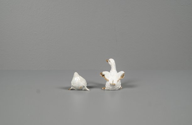 Porcelain Ducks, 1970s, Set of 2-VLO-1180211