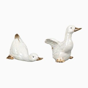 Porcelain Ducks, 1970s, Set of 2-VLO-1180211