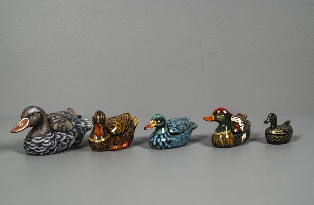 Porcelain Ducks, 1970s, Set of 5-VLO-1444931