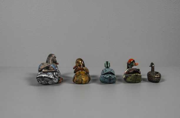 Porcelain Ducks, 1970s, Set of 5-VLO-1444931