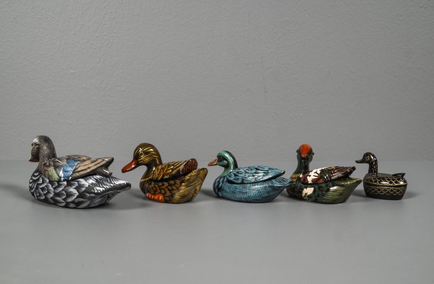 Porcelain Ducks, 1970s, Set of 5-VLO-1444931