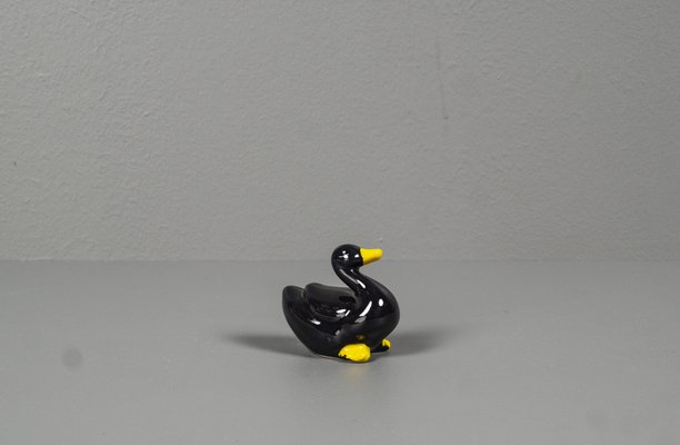 Porcelain Ducks in Black & White, 1970s, Set of 4-VLO-1286929