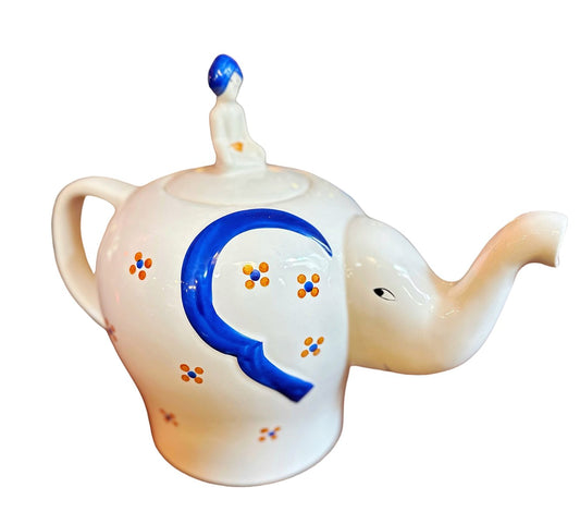 Porcelain Elephant Teapot by Lisa Larson, 1980s