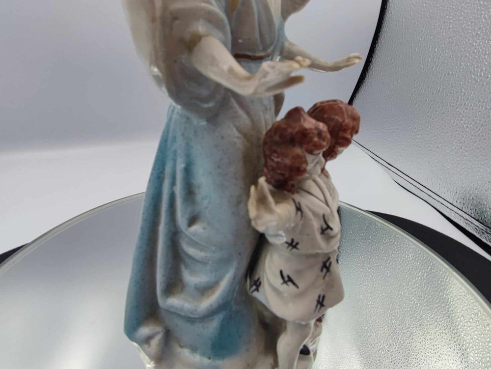 Porcelain Figure of an Angel with Children from Zygmunt Buksowicz, Steatyt Katowice