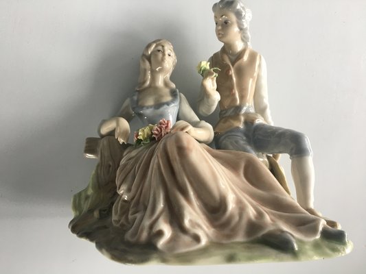 Porcelain Figure of Young Couple from Tenora Valencia, 1950s-WQQ-666561