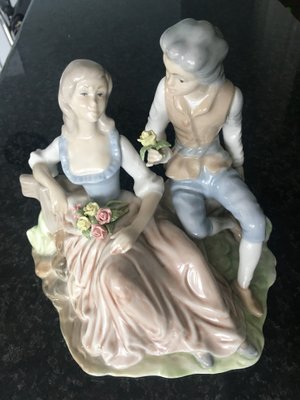 Porcelain Figure of Young Couple from Tenora Valencia, 1950s-WQQ-666561