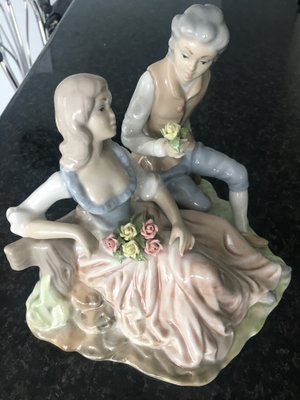 Porcelain Figure of Young Couple from Tenora Valencia, 1950s-WQQ-666561