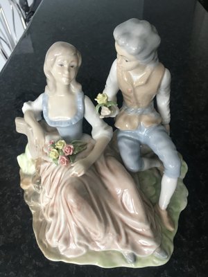 Porcelain Figure of Young Couple from Tenora Valencia, 1950s-WQQ-666561