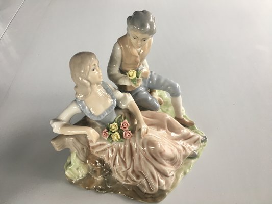 Porcelain Figure of Young Couple from Tenora Valencia, 1950s-WQQ-666561