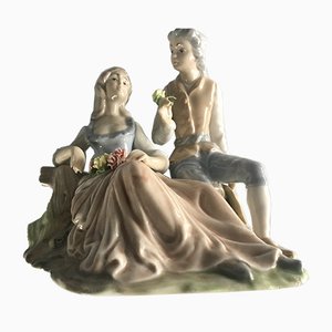 Porcelain Figure of Young Couple from Tenora Valencia, 1950s-WQQ-666561