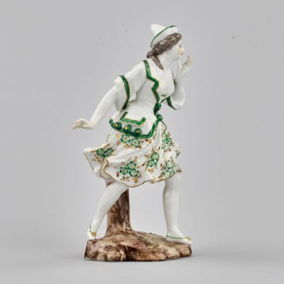 Porcelain Figurine Depicting Lady in Green, France, 19th Century-WMV-1300716