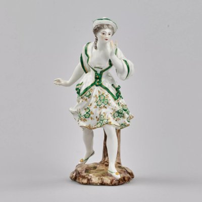 Porcelain Figurine Depicting Lady in Green, France, 19th Century-WMV-1300716