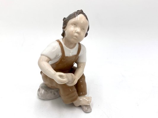 Porcelain Figurine of a Boy from Bing & Grondahl, Denmark, 1950s / 1960s-BXB-1192087